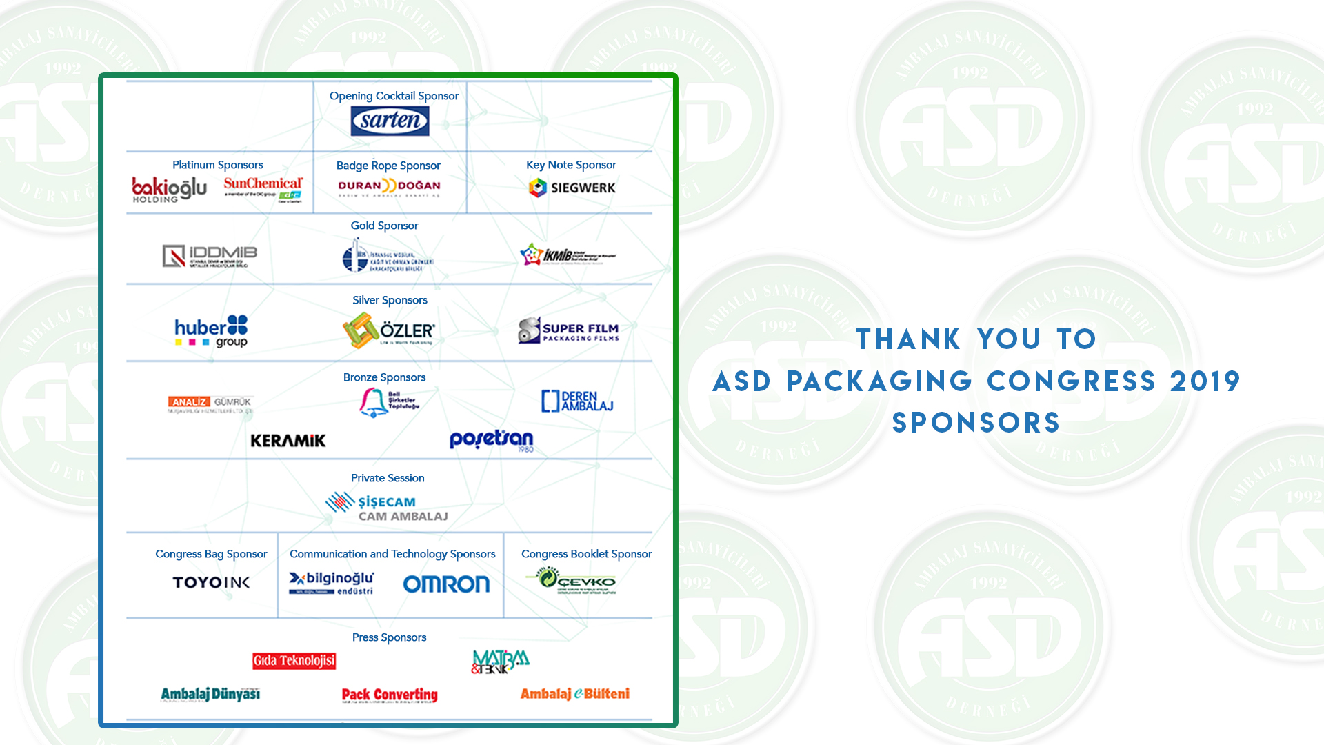 ASD Packaging Congress 2019 International Packaging Industry Congress